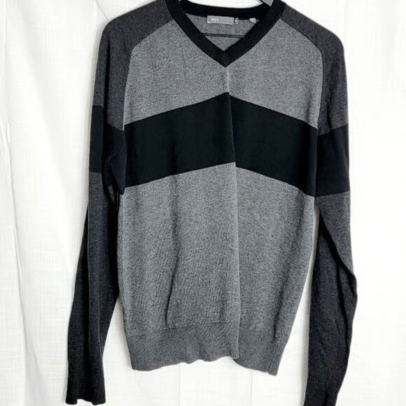 Vince V-Neck Cotton Men's Sweater - Picture 1 of 3